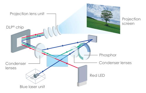 Laser & LED Hybrid Light Source