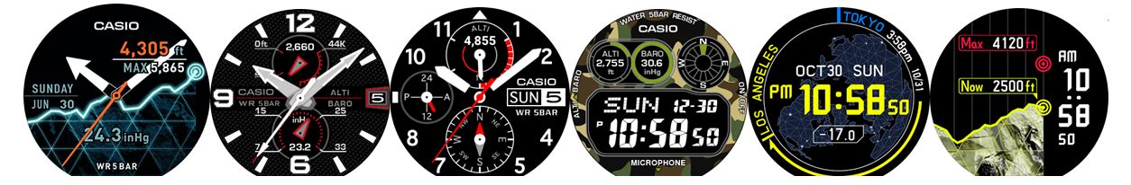 WSD-F20 Smart Outdoor Watch Additional Watch Faces