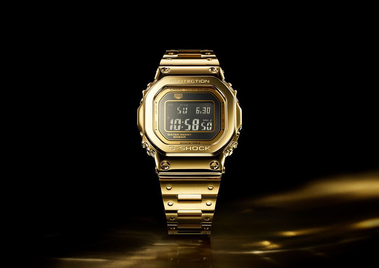 g shock black and gold mens watch