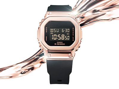 g shock metallic rose gold