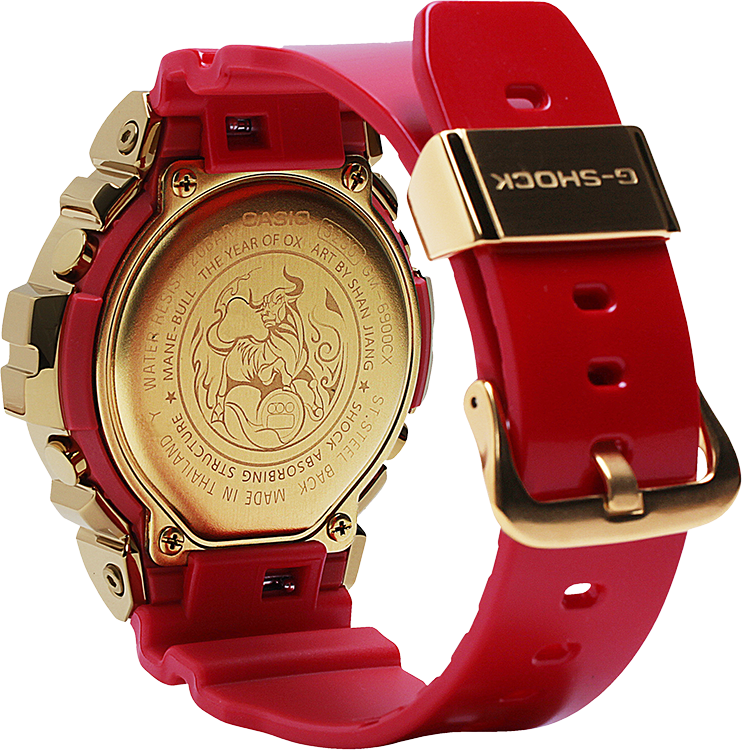 red and gold g shock