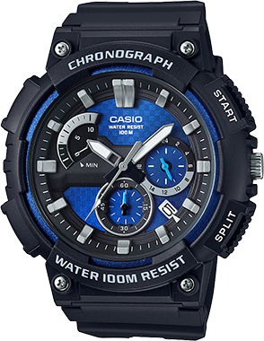 silver casio watch