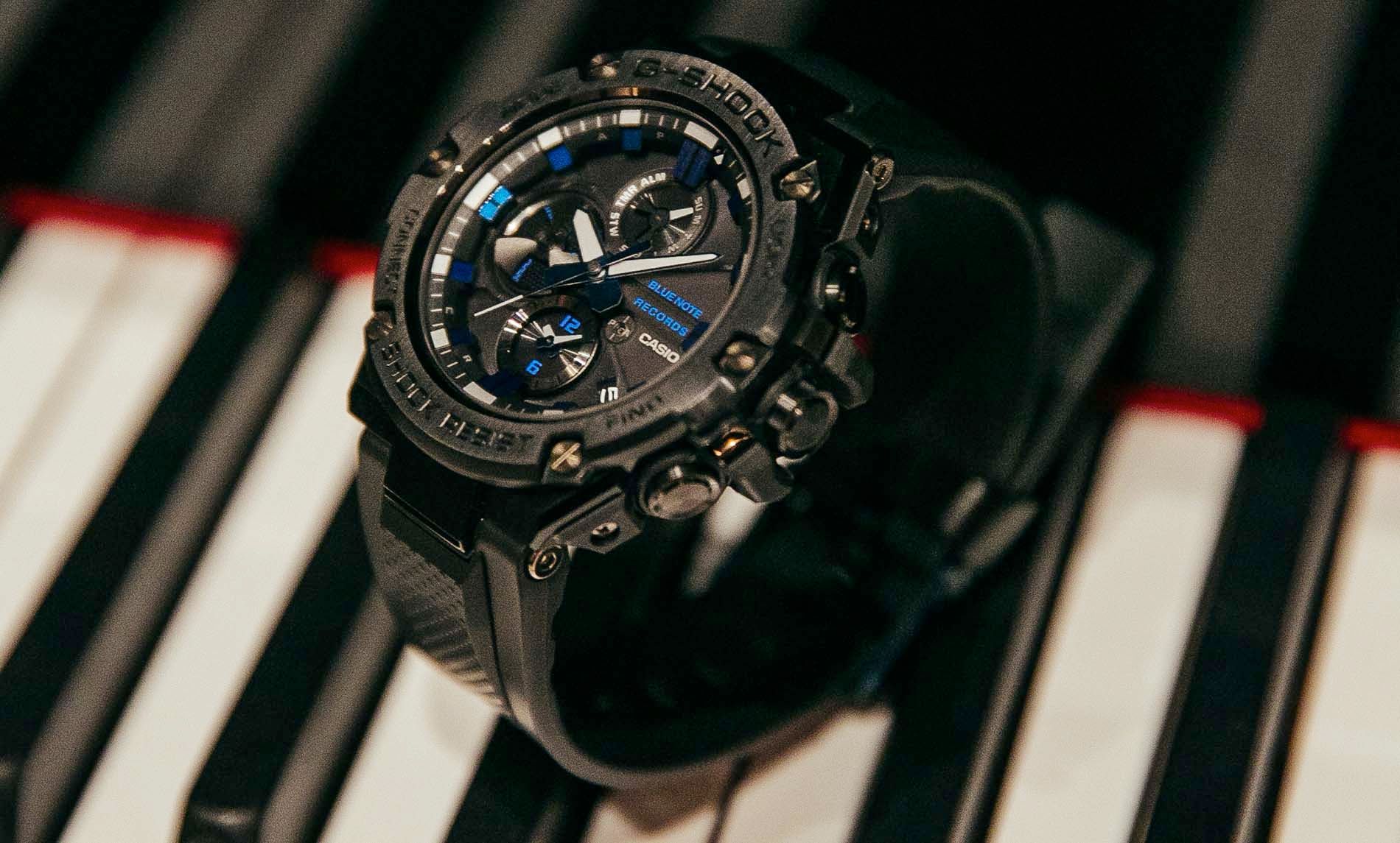 g shock blue note watch