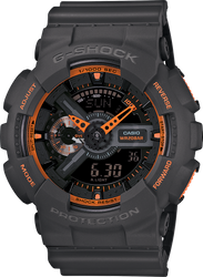 g shock grey orange
