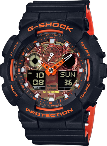 g shock orange and black