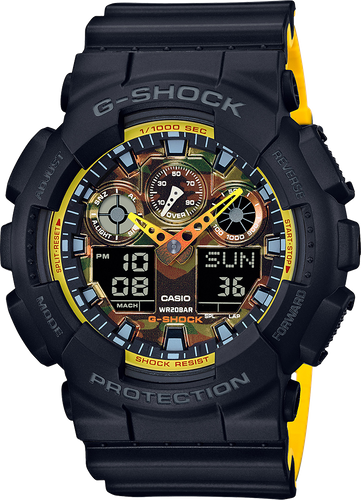 mens yellow g shock watch