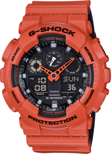 g shock watches orange and black