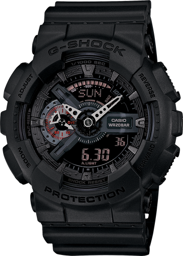 matte black g shock watch