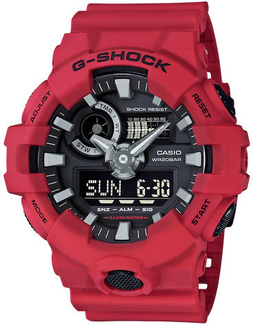 G Shock Analog Digital Ga700 4a Men S Watch Red