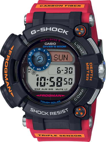 g shock frogman red