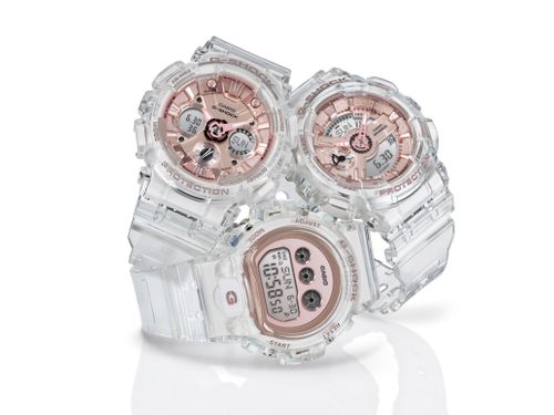 Baby g 2025 rose gold transparent