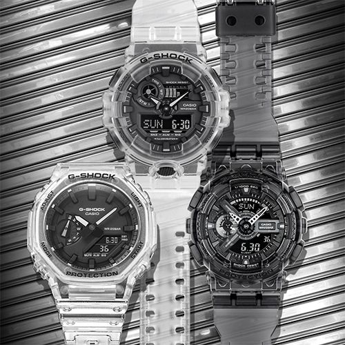 Casio g 2025 shock transparent watch