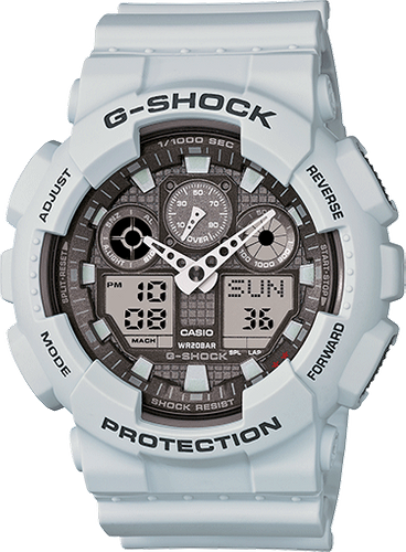 あすつく G-SHOCK GA100LG GA-100 Casio グレー 200M メンズ