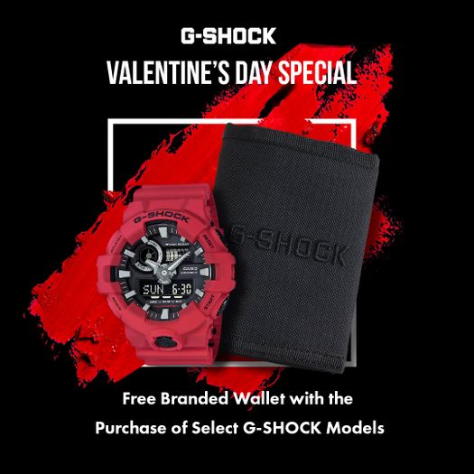 Valentines day special - free branded wallet with purchase of select watches