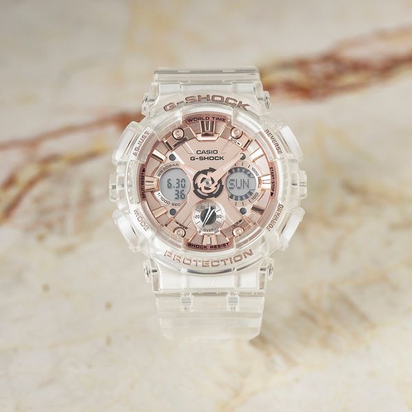 casio g shock white rose gold