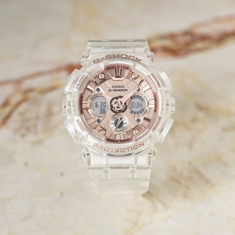 casio g shock white rose gold