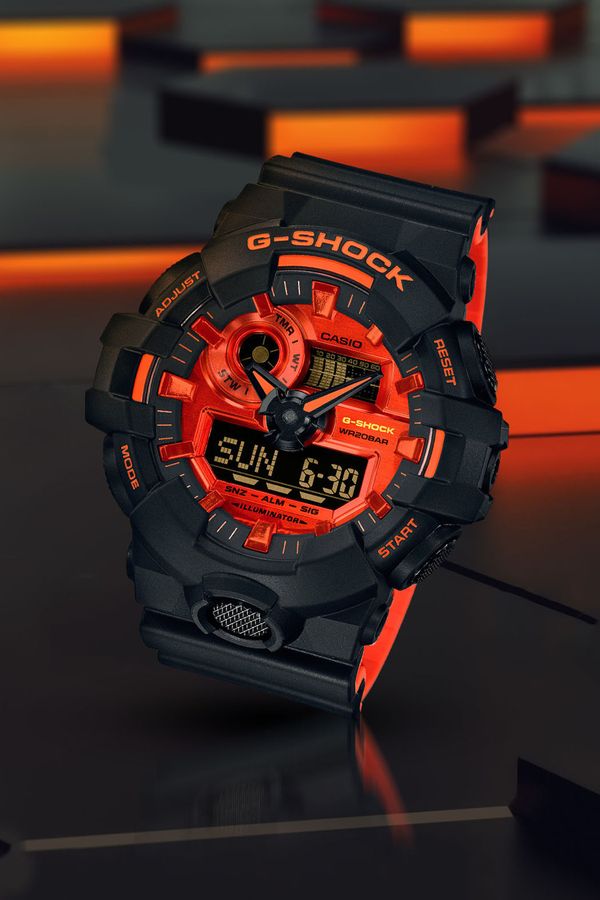 Casio G Shock Debuts New Men S Ga700 Model With Bright Red Accents Gshock News